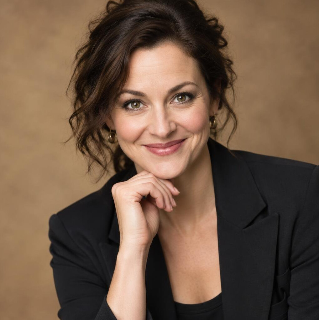 Portrait of a Czech woman actress and voice coach in her forties