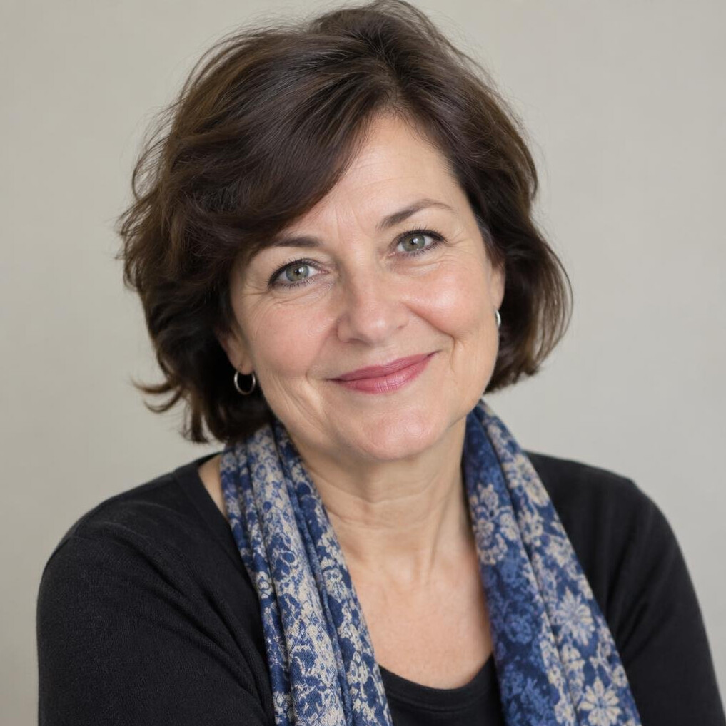 Casual portrait of a smiling middle-aged Czech woman alumna
